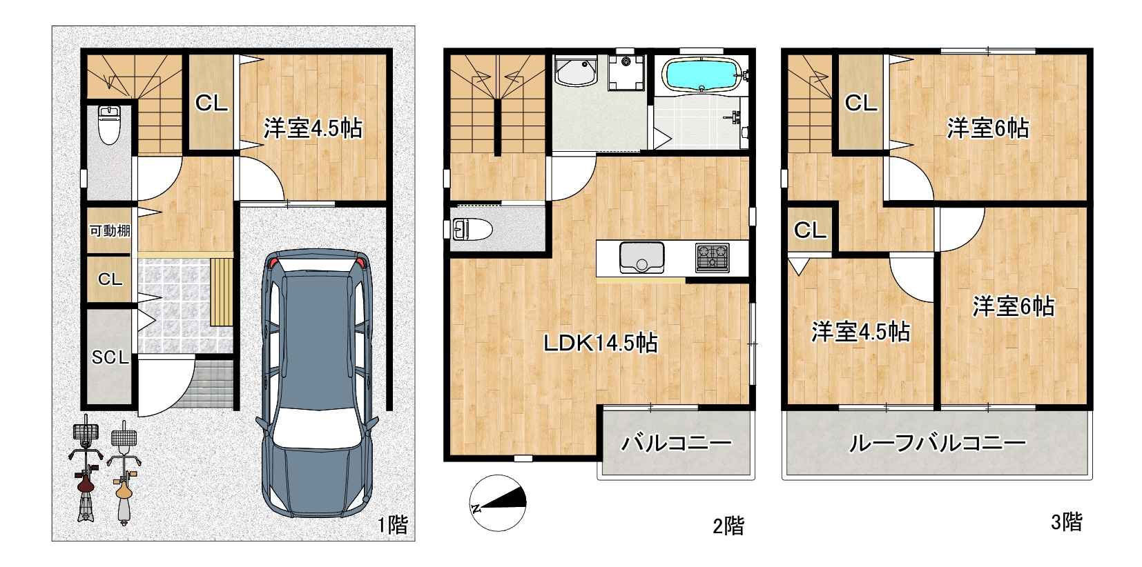 新池島町１丁目間取り図